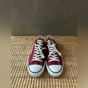 Burgundy Converse All Stars